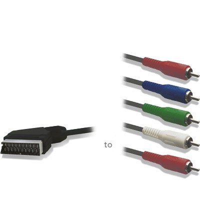 SCART to RCA Component Video + Audio Cable